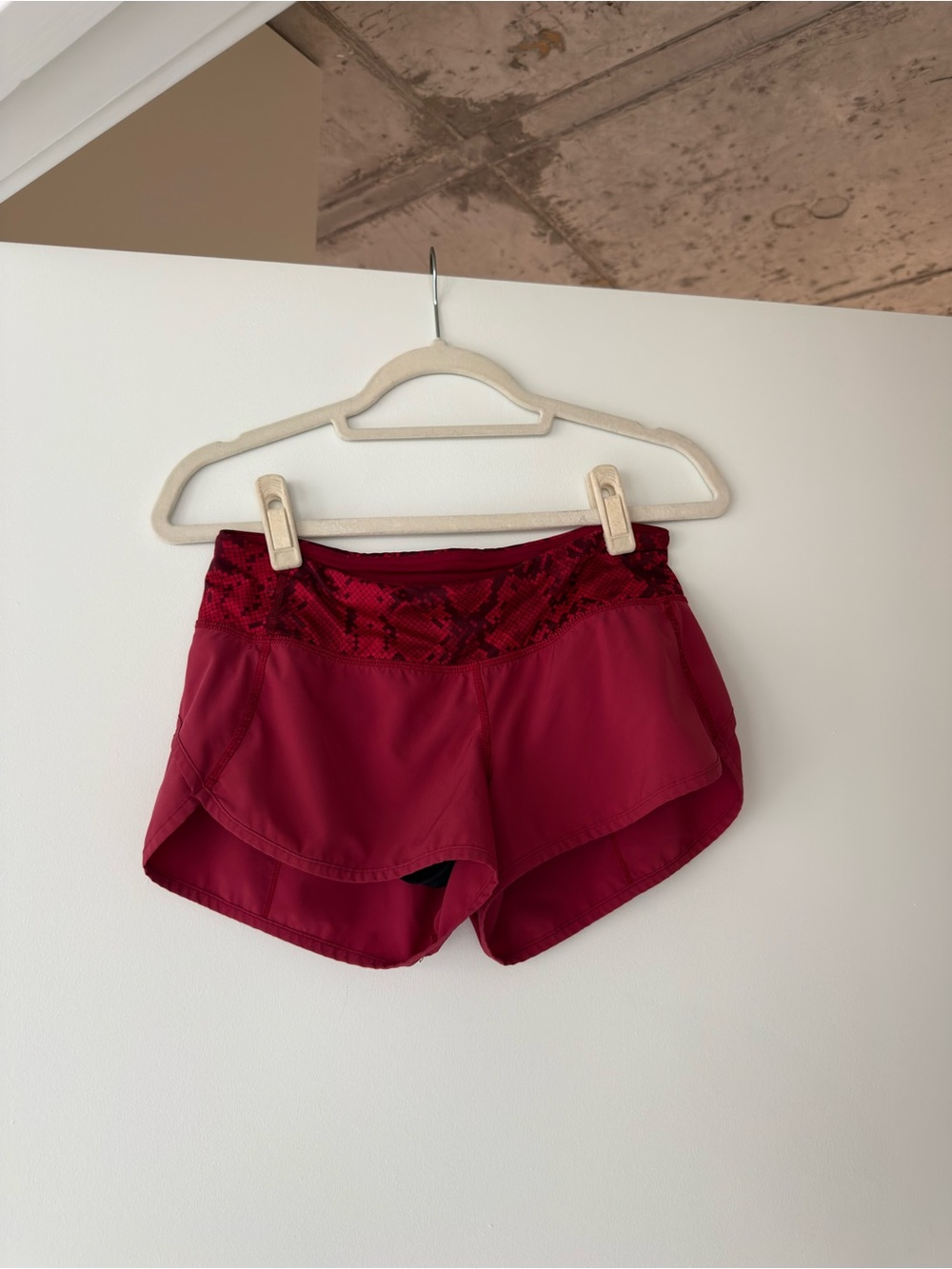 Lululemon Red Athletic Running Shorts